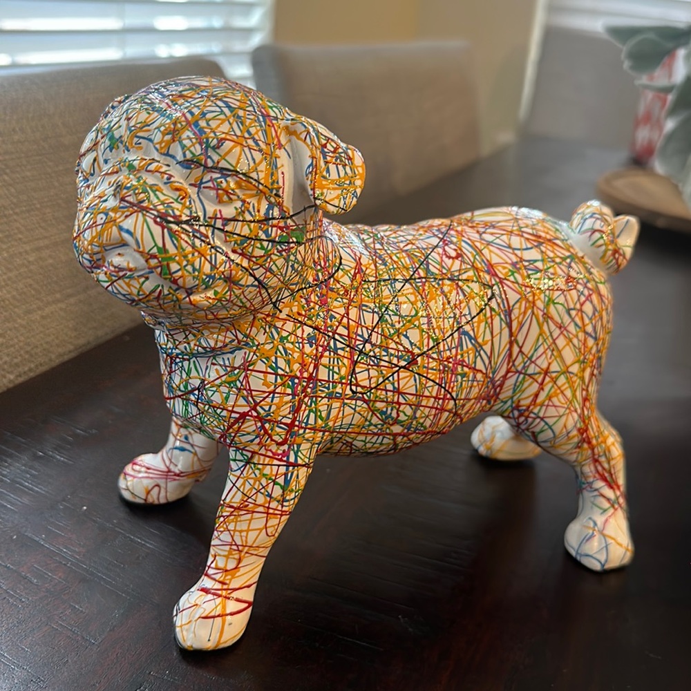 Interior Illusions Plus Expressionist Standing Bulldog     - 9" long